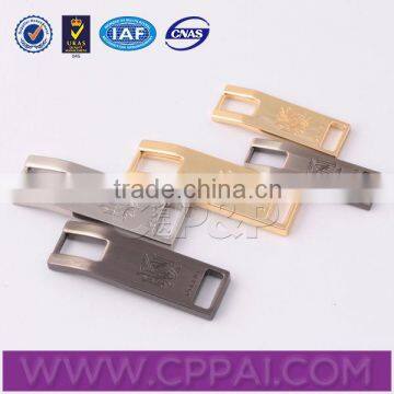 Good plating own logo of metal zipper puller