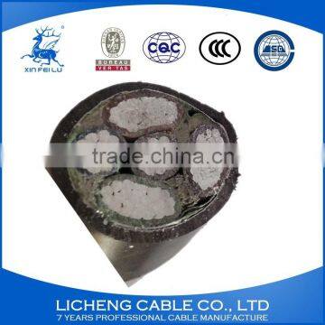 3*6+2*4mm2- popular Chinese cable supplier 5 core Aluminum XLPE Insulated PVC Sheathed construction Power Cable-YJLV