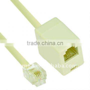 Male to Female 6P4C Extension Phone Cord