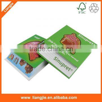 3D Die-cut diagaonal memo pad with side custom printing for gift