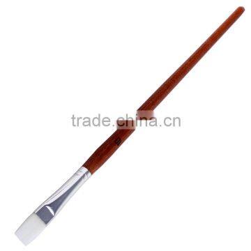 Bulk Cheap 3 Pcs Set Long Handle White Nylon Hair Fan Shaped Artist Oil And Acrylic Paint Brush