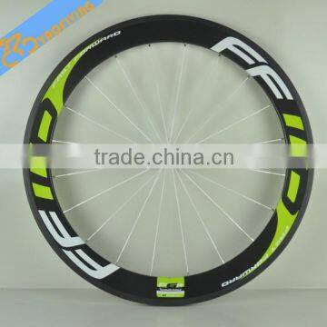 lightweight 700c carbon road bike wheels,Beautiful carbon bicycle wheels light green FFWD high-profile carbon wheels on sale