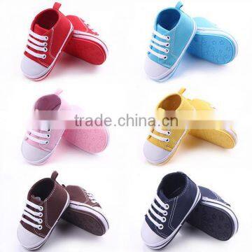 Wholesale Baby Shoes New Rubber Baby Non Slip soft canvas baby shoe