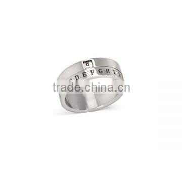 Unique design stainless steel laser number secret decoder ring