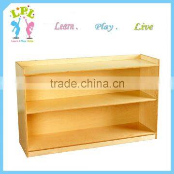 Pre-school wooden furniture book shelf plywood 2 layers book stand