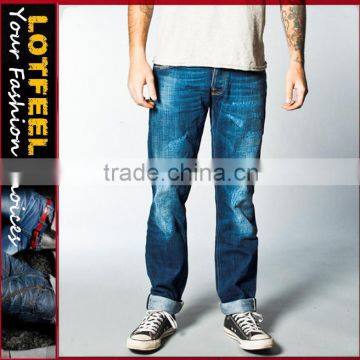 Japanese Selvedge denim man jeans pant Vintage man denim jeans (LOTN092)