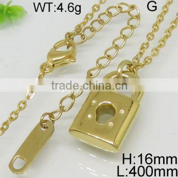 Custom-made golden necklace with special locket