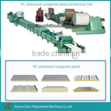 Best price used pu roof/wall/insulation/sandwich panel production line.