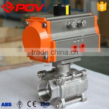 Srew thread pneumatic ball valves t type