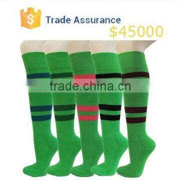 Stripes Knee High Sports Socks , Custom Sock Man Sock Wholesale