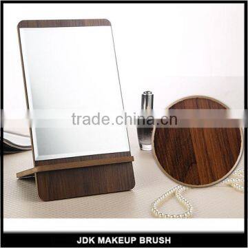 wooden square makeup mirror cosmetic mirror with classical wooden