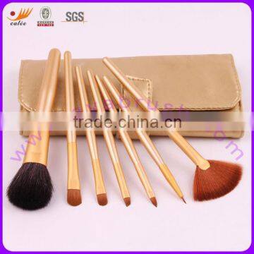 7-pieceTravel Cosmetic Brush Set,with Goat Hari and Wooden Handle