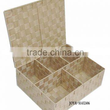 Handmade Nylon Storage Basket With Lid