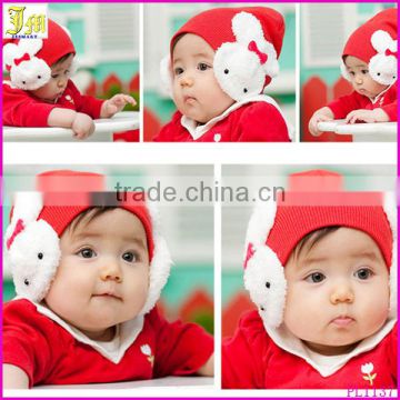 Cute Winter Rabbit Ear Flap Warm Baby Hat Toddler Kids Beanie Crochet Cap