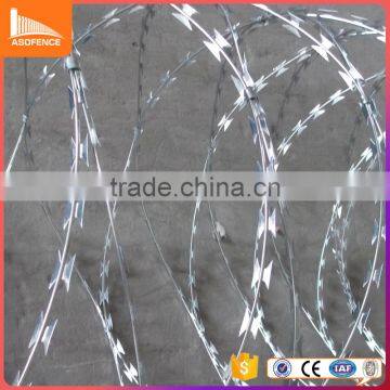 Factory price for anti rust galvanized material single strand razor wire