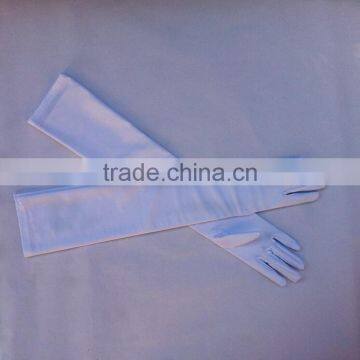 White Black Red Finger Design Spandex Cheap Long Evening Gloves for Women