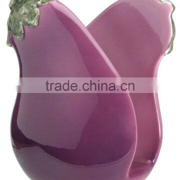 Personalized Handmade Color Glazed Decorative Eggplant Napkin Holder