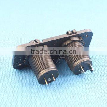 New 12-24V Rear Two Hole Panel Car Motorcycle Charger Dual USB Power Socket Splitter photo-3