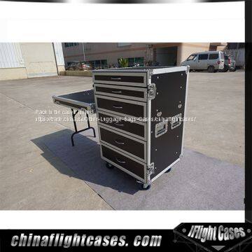 Drawer Flight Cases With Wheels and a Side Working Table photo-4