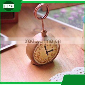 Cheap Mini Resin Cartoon Antique Tower Clock Photo Name Business Card Holder photo-4