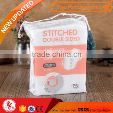 Small plastic make up cotton draw string bag with cotton string