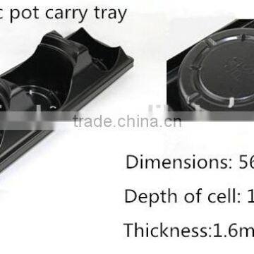 Custom High Quality PS Material Blister Process Plastic Flower Potted Plant Tray 3 Pack