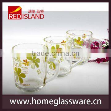 glass works supply glass mug shot glass glass mug with handle