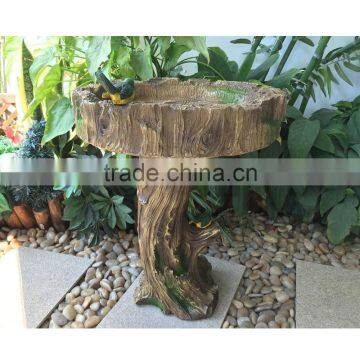Eco-friendly Log Bird Bath Wooden Bird Feeder for Sale photo-2