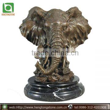 Bronze Elephant Head Statue