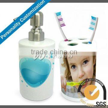 2015 Fashion sublimation Toothbrush Holder-4 Hole &Soap Dispenser