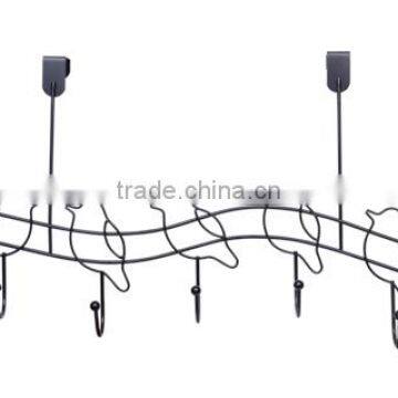 Store More Heavy Duty Over the Door Black 5 Hooks Organizer Rack photo-2