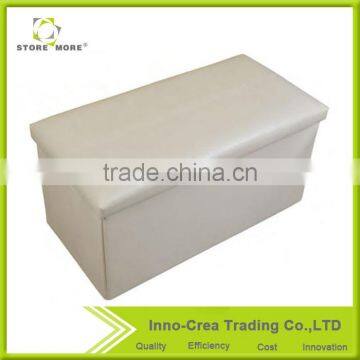 Wholesale High Quality PVC Foldable Storage Ottoman photo-3