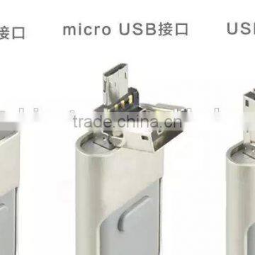 New Customized 3-in-1 OTG USB Flash Drive for IOS & Android Mobile Phone photo-4