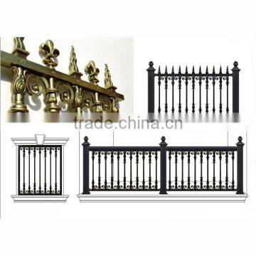 Garden Decoration Color Painted Metal Cast Aluminum Garden Picket Fence