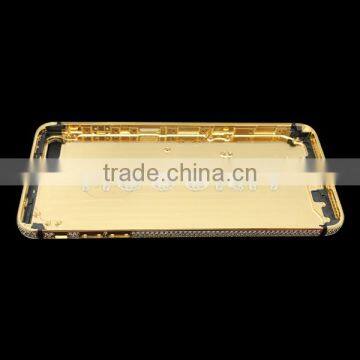 Luxury 24k Gold Plated Zircon Back Housing for IPhone 7 Plus Gold Diamond Back Cover photo-6