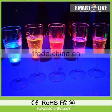 LED glow liquid active champagne glass