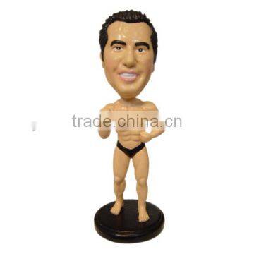 Custom made resin bobble head figurines,Custom Wresting figurines bobble head dolls