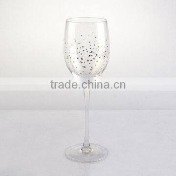 High Quality Wine Glass Set With Gold Decal photo-6