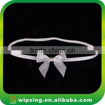 Fancy Pink Pre-tied Satin Ribbon Bow With Elastic Loop photo-4