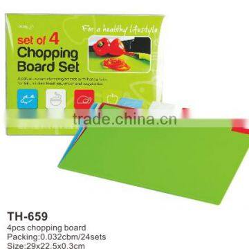 As Seen On TV Cutting Board Set 4pcs Plastic Chopping Block