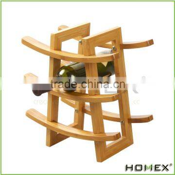 Bamboo wine display holder for desktop Homex-BSCI