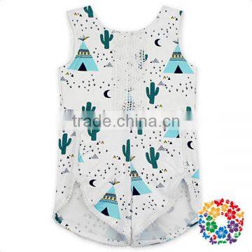 New Style Children Sleeveless Lace Onesie Boutique Jumpsuit Smocked Children Romper photo-2