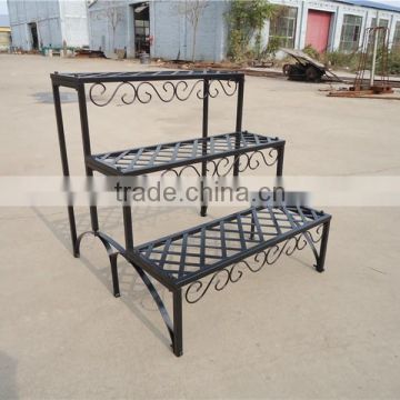 Wrought Iron Three-tire Flower Rack