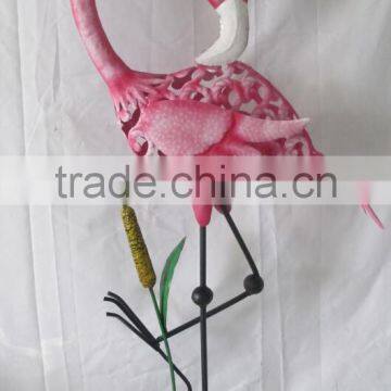 Metal Pink Flamingo Garden Ornaments Home Decoration Handmade Craft From Waste Material photo-4