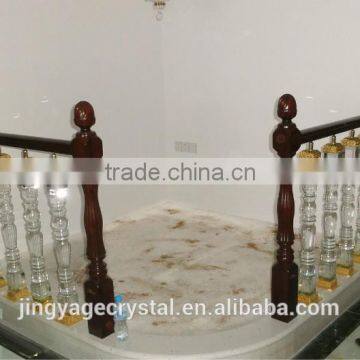 Jingyage Custom Modern New Designs Crystal Stair Balusters Home Stair Decoration Railing Crystal Balustrade Modern Spiral Stair photo-3