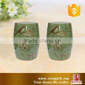 Jingdezhen facotry lime green garden stool