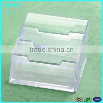 Custom made office acrylic 3 tiers name card holder, acrylic name card display stand