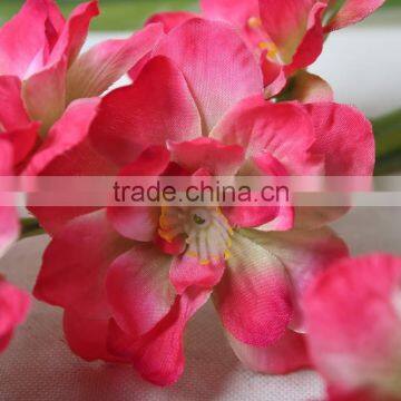 Two Branches Handmake Artificial Fabric Orcihd for Decoration photo-5