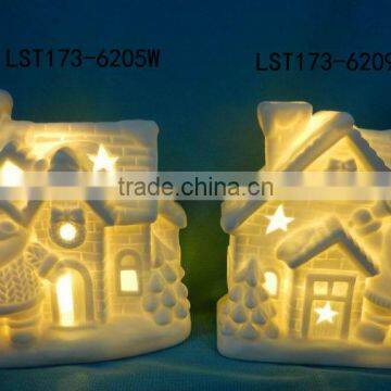 House shaped christmas decoration Ceramic christmas light house