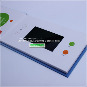 Hardcover Back Design 4.3 Inch Color Screen LCD Video Book, LCD Video Card, LCD Video Brochure photo-2